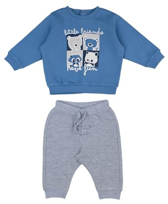 Prénatal, Completo Tuta Neonato Felpata, Pantalone Lungo e Felpa in Morbido Cotone, Abbigliamento Bambino