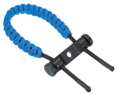 QUARKZMAN Fascia da Polso per Arco 15.75 Pollici 550 Cordino Paracord Stabilizzatore per Arco E Porta Mano per Caccia con Arco Tiro con L'Arco Blu Chiaro 1 Pezzo