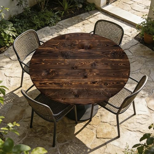 AnkekolyStar Mantel Ajustable Mesa Redonda Ø 120cm Impermeable Ajustable con Elásticos Bordes, Lavable Manteles para Comedor Exterior Jardín
