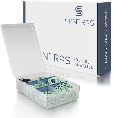 SANTRAS® Jeu de joints avec 225 joints plats en sept types (3/8 pouce à 1 ½ pouce) - Boîte à joints très stable avec Centellen® WS 3820 pour le solaire, le gaz, l'eau, le chauffage et le jardinage