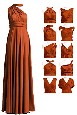 72styles Multi-Way Dress, Infinity Dress V Neck Elastic Long Bridesmaid Dresses for Women Formal Prom Dresses Plus Size Evening Gowns