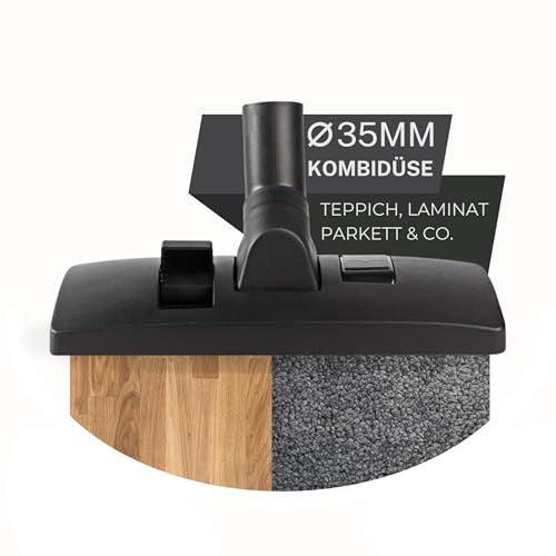 Maxorado Kombidüse 35mm kompatibel für Staubsauger Fuß Bodenteil Staubsaugerdüse kompatibel mit Bosch Professional 18V System Akku Staubsauger Gas 18V-10 L Handstaubsauger Ersatzteil