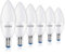 EXTRASTAR E14 Led Kaltweißes 8W 6500K C37, Led Lampe E14, E14 Kerzenlampen, 64W Glühlampe ersetzt, E14 Led, nicht Dimmbar, 6er Pack