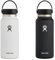 Hydro Flask Edelstahl und vakuumisoliert, große Öffnung mit auslaufsicherer Flex Cap, Trinkflasche, White, 946 ml + Trinkflasche, schwarz, 946 ml