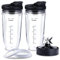 SLHOWOW Blender Replacement Parts,2pc 24oz/710ml Cups with 2 Lids,Gasket Rings and 7 Fins Extractor Blade,Compatible with Nutri Ninja 900W/1000W Series