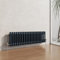 Heilmetz Anthracite Radiators Horizontal Double, 300x1010mm Column Radiator Central Heating Radiator Traditional Cast Iron Style 2 Column Radiators