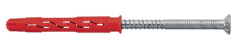 Hilti 202342 Anclaje de plástico para marcos HRD-C 8x80 (Pack de 50 uds, alto rendimiento, acero inoxidable, cabeza avellanada, hormigón y mampostería, fijación soportes,...) Con tornillo
