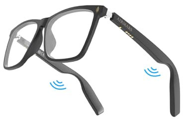 AIRMARS SG8 Smart Glasses for Men and Women, Bluetooth Sunglasses Built-in Speaker and Microphone, Blue Light Filtering, UV Protection, Bluetooth 5.4 Support Voice Assistant/Android/Mac/PC