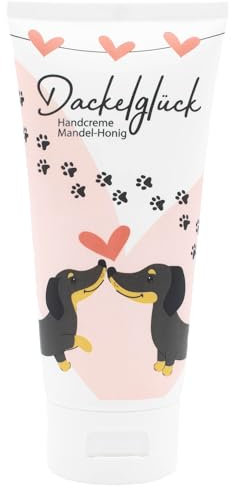 kda Dackelglück Handcreme Mandel-Honig 100 ml - Dackel Design - Pflege Kosmetik Damen Dackelfreunde (1)