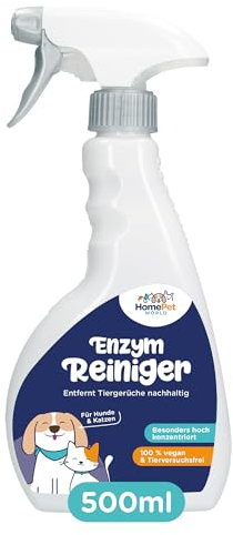 HomePetWorld Enzymreiniger Katzenurin 500ml - Enzymreiniger Geruchsentferner für Haustiere (Hund & Katze) - Effektiver Reiniger als Katzenurin Entferner auch als Katzenklo Reiniger nutzbar