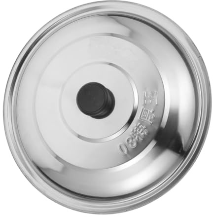 HOLIDYOYO Couvercle De Casserole En Acier Inoxydable 40 Cm Avec Poignée Anti-Brûlure Couvercle Métallique Multifonction Pour Marmite Wok Et Cuiseur Vapeur Usage Maison