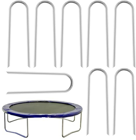 Pali di trampolino, pali per terra | Nails Fence Link a catena,Insieme di trampolini a forma di U in pali di a terra per di calcio, tende da campeggio, decorazioni da giardino