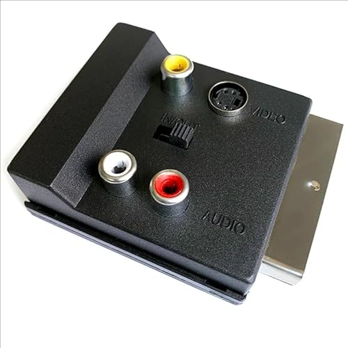 21Pin Scart Male to 3 RCA Female S-Video Adapter, SCART to 3RCA Jack S-Video SVHS Audio Video Converter with in/Out