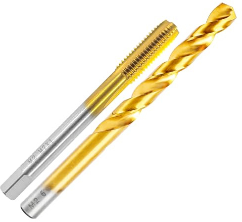 ASNOMY M7 x 1,0 gängskärare och 6,0 mm borrsats, HSSG, ensnittsgängborr gängborrsats, gängskärning, gängsats