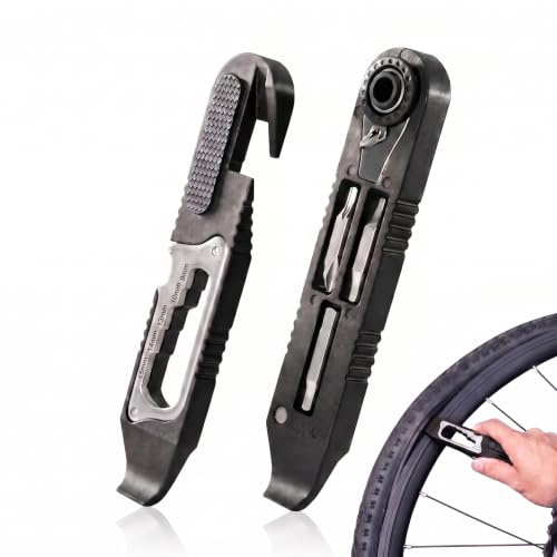 CWAGRQ 16-in-1 Bike Tire Levers Kit with Ratchet Wrench, Portable Multitool