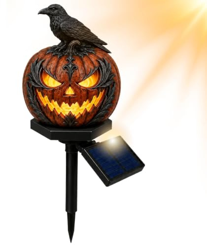 Solarlampor Utomhus Halloween Pumpa Design Vattentät Gårdsstake | Solarlampor trädgård För Balkong Bakgård Landskapsarkitektur Uteplats Gräsmatta