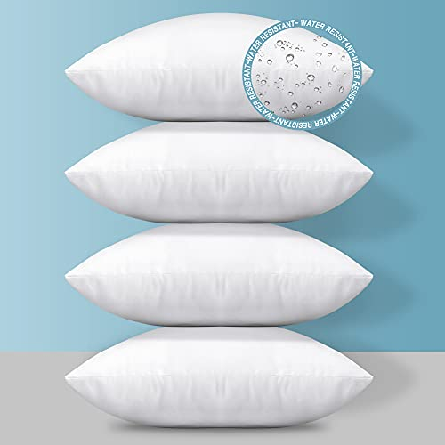 Artscope 4er-Set Kissenfüllung Wasserdicht 45x45 cm Innenkissen Füllkissen Zierkissen Kopfkissen Dekokissen Premium Outdoor Kissen Set für Schlafzimmer Wohnzimmer Bett Sofa Couch