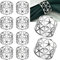 Ruikdly Serviettenringe Silber 10 Stück Hollow Out Metall Universal Tischdekoration Serviettenhalter Serviettenring, für Hochzeitsfeier Abendessen Jubiläum Urlaubs Party, 4*3, Y3a-1022
