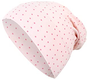 Sterntaler Baby Mädchen Beanie Baby GOTS Slouch-Beanie Mütze - Beanie Baby, Kinderbeanie - aus Singlejersey mit Punkten - rosa, 51