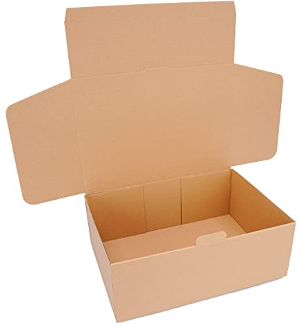 verpacking Vikkartong 350 x 250 x 130 mm Brun (yttermått 355 x 255 x 135 mm) WP 50 Fraktkartong DHL kartong Hermes DPD GLS-förpackning (250 stycken)