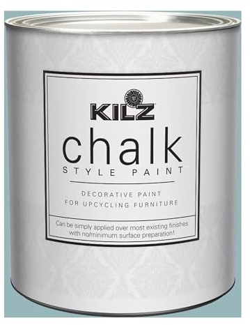 KILZ Chalk Style Paint, Interior, Ultra-Matte, White, 1 Quart