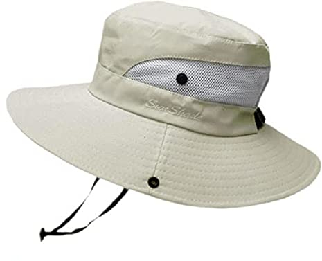 Clgorm Gipfelfreund Sonnenhut Damen, Faltbar Mit Breiter Krempe Und Uv-Schutz Gipfelfreund Sonnenhu für Den Außenbereich (DE/NL/SE/PL, Alphanumerisch, M, L, Beige)