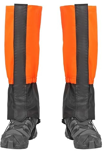 Hayaww 1 Paar Outdoor Gamaschen Wandern,Schneegamaschen Wandergamaschen,Gamaschen Wasserdicht,Gamaschen Schnee,Beinschutz Gaiter für Wandern,Schneewandern,Wandern Jagd Radsport,Verstellbare Größe (A)