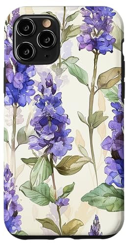 iPhone 11 Pro Anise Hyssop Flower Watercolor Pattern Graphic Case