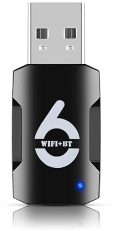 Adaptador WiFi 6 Bluetooth 5.3 USB 2 en 1, Dual Band 2,4/5 GHz AX900 Mbps para PC/portátil/escritorio, mini USB sin controlador, compatible con Windows 10/11