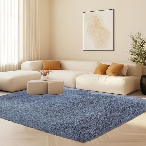 STGAO Alfombra Mullida 90 x 180 cm Diferentes Tamaños Alfombra de Pelo Largo para Sala de Estar Sostenible Adecuado para La Decoración de Salas de Estar y Dormitorios, Gris