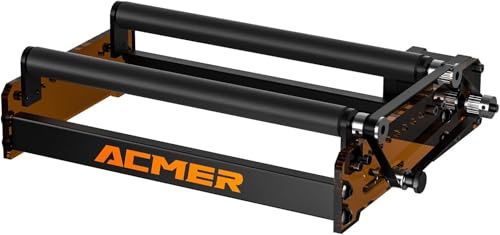 ACMER M3 Rodillo rotatorio láser, 360° en el eje Y para grabadora láser, grabado de 6 a 164 mm para grabar objetos cilíndricos y anillos. Compatible con ACMER P2, P3 y grabador láser