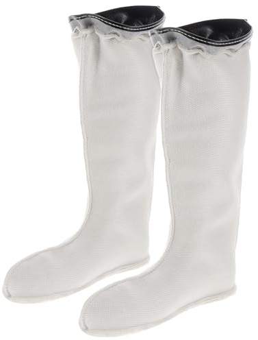 AKOOSY Fodera Termica in Pelliccia PU per Stivali da Pioggia Donna, Copriscarpe Isolanti Spessi Design Alto per Attività Invernali e'Aperto