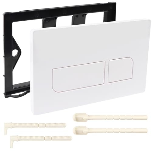 Placa de Accionamiento WC, Compatible con Geberit Sigma UP300 y UP320, Placa de Accionamiento WC de Doble Descarga, Incluye Kit de Palanca de Descarga y Marco de Instalación