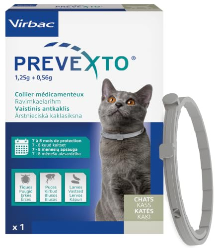 Virbac Prevexto Collier Anti-Puces et Tiques pour Chat - 38 cm