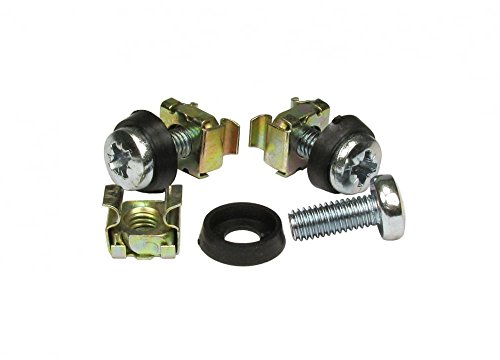 Alida Systems ® -M6 Cage Nuts, Bolts with Steel Pozidrive Head and Plastic Washers- 100 Pack