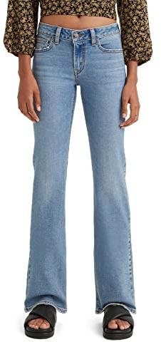 Levi's Women's Superlow Boot Jeans, (New) Medium Indigo Destructed, 27