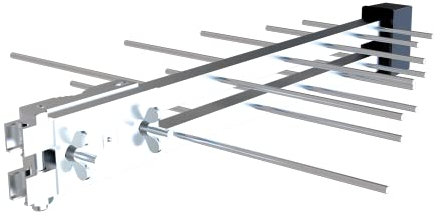 STRONG - Antenne TV extérieure amplifiée 18dB - Réception TNT HD/UHD - Filtre 4G/5G - UHF 470~790 - Montage Rapide - Compact - Câble 20m