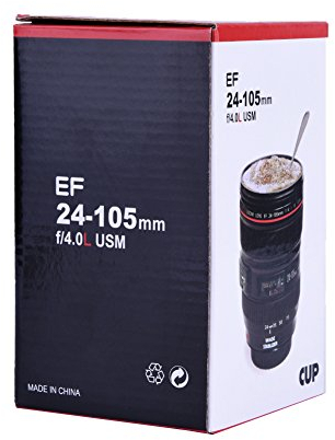 Zerodis Kameraobjektiv Kaffeebecher 6Typen Kameraobjektiv Objektiv Kaffeetasse Geformte Isolierschale Edelstahl Isolierte Reiseflasche Objektivbecher Edelstahl(Five