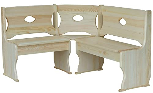 Alder - Banco de esquina (madera maciza de pino, 140 x 200)