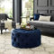 ZUWEPO Luxuriöser Plüsch-Fußstützenhocker, Kleiner Moderner Couchtisch, Rund Getufteter Samthocker, Ende Der Bettbank, Für Wohnzimmer, Hosting-Zimmer, Schlafzimmer, Navy 60x60x40cm(24x24x16inch)