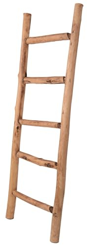 UNUS Dekoleiter Holzleiter Deko Leiter Wand Dekoration Handtuchhalter 120cm 5 Stufen Old Look