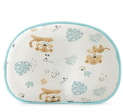 champracer Babykissen, Kopfkissen, Kinderkissen für Neugeborene 0-12 Monate, Memory Foam Kopfkissen gegen Plattkopf, Kinderkissen für Bett Kinderwagen Autositz (Tiger)