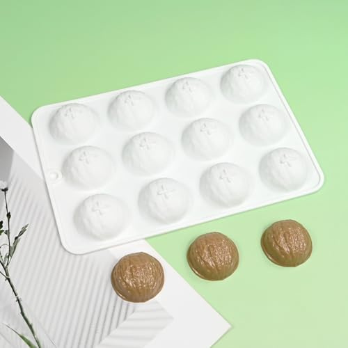mostsom Stampo in silicone per mousse, forma rotonda, stampo per mousse, stampo per torte in silicone, strumento di cottura per dessert, bakeware (B_ noce)