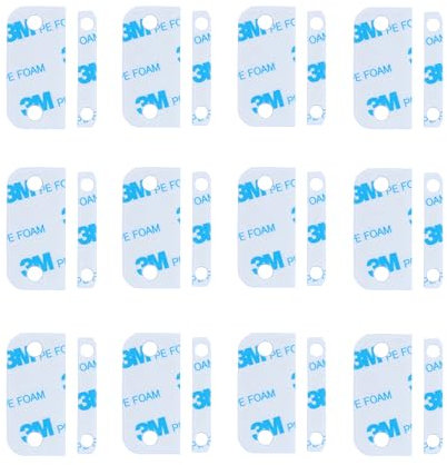 Adhesive Replacement Tape for Ring Alarm Contact Sensors & Magnets (2nd Gen) – Durable Double-Sided Pads for Easy Installation – Pack of 12 Sensor Pads & 12 Magnet Pads, Pre-Cut, No Cutting Needed