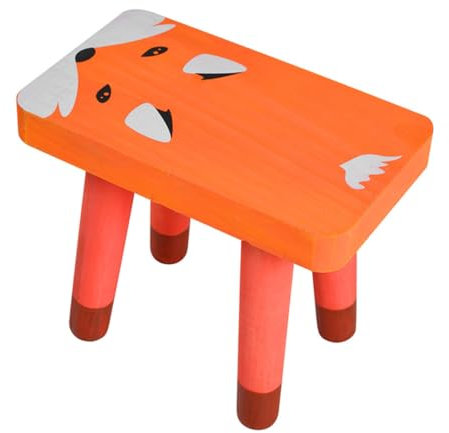 ROMISBABA 1stück Holz Fußhocker Für Junge Mädchen Cartoon Tier Design Stabiler Und Leichter Tritt Für Kindergarten Als Fußbank Oder Möbelstück Für Kinderzimmer