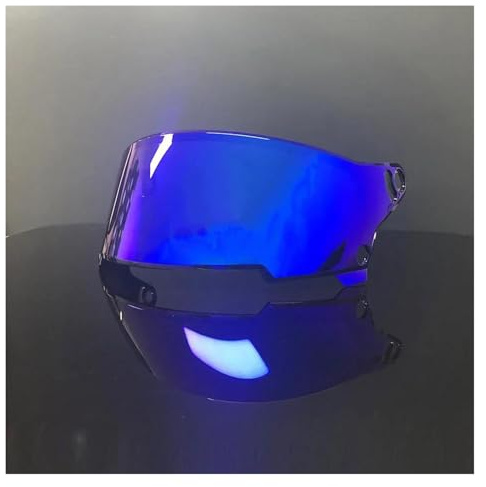 Motorrad Helmvisier, Eliminator-Helmvisierlinse Motorrad-Integralhelmvisierlinse Ersatzlinse for Bell Eliminator(klar)(Deep Blue)