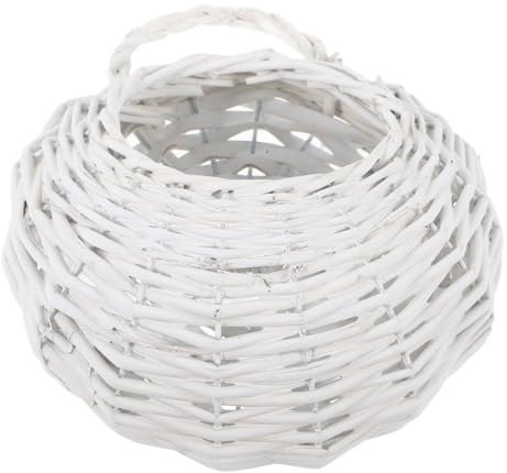 ibasenice Panier Tissé Suspendu pour Fleurs Panier Mural De Rangement Décoration Murale Chic pour Maison