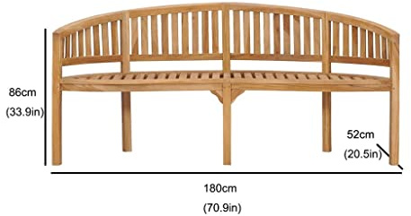Panchine da esterno resistenti alle intemperie Panca for il tempo libero nordico all'aperto Mobili da esterno Terrazza Portico Balcone Salotto Decorazioni for la casa Panca a banana 70,9 pollici Panch
