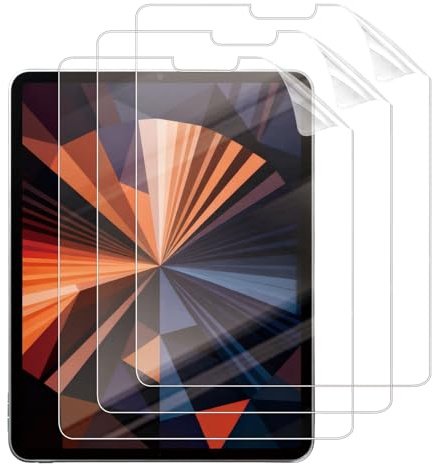 Lot de 3 Protection Écran Mat PET Anti-Reflet et Anti-Trace pour Tablette 12,9 Pouces Films Protecteurs Effet Papier Mat Écriture et Dessin Compatible Stylet Surface Papier Anti-Lumière Bleue