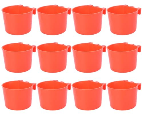 Toyvian 12 Piezas Comedero para Pájaros Tazones Alimentadores para Loros Periquitos Fácil Instalación y Desmontable para Jaulas Pequeñas
